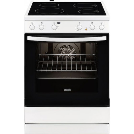 Zanussi ZCV65030WA Κουζίνα 72lt με Κεραμικές Εστίες Π60εκ. Λευκή